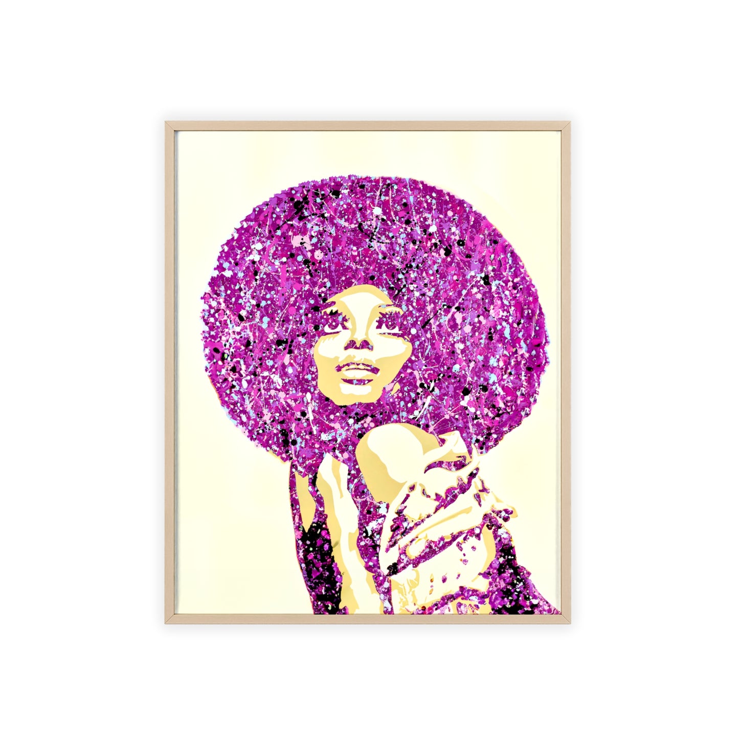 Diana Ross Poster with Wooden Frame