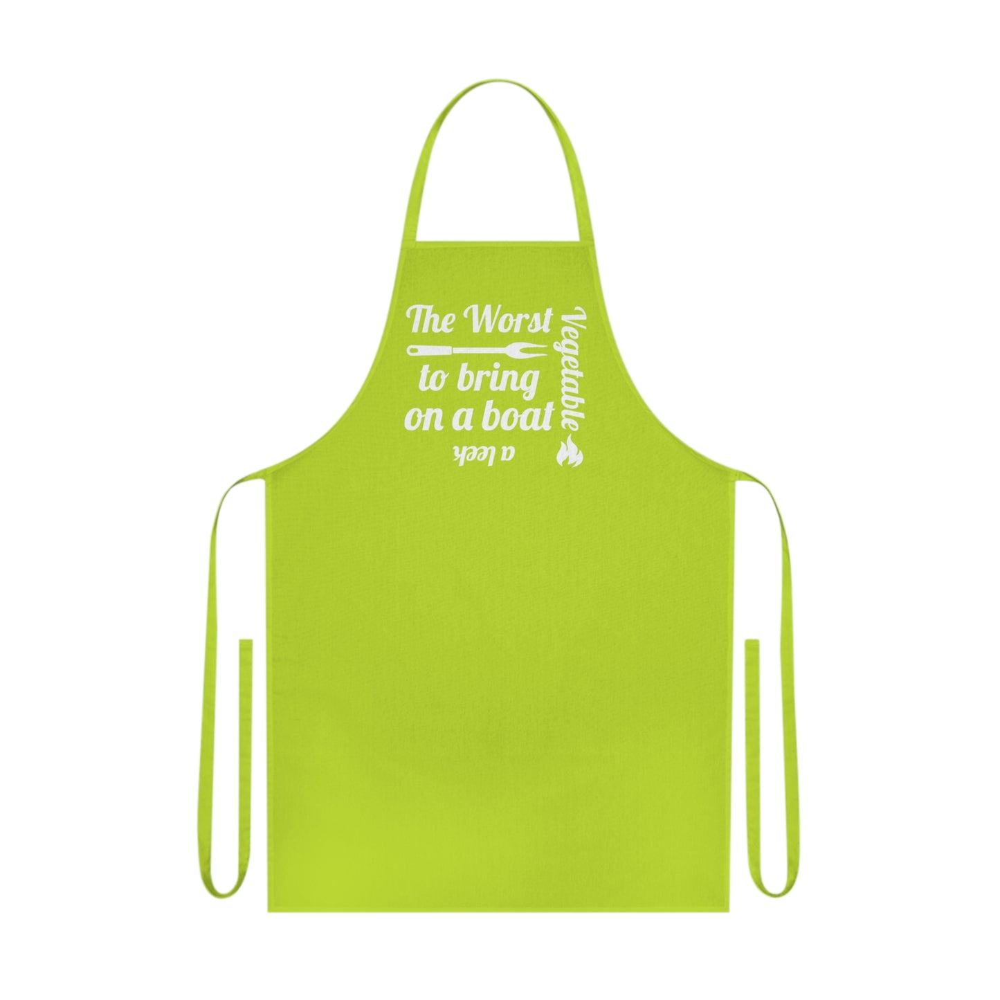 The worst vegetable to bring on a boat, a leek, Cotton Apron