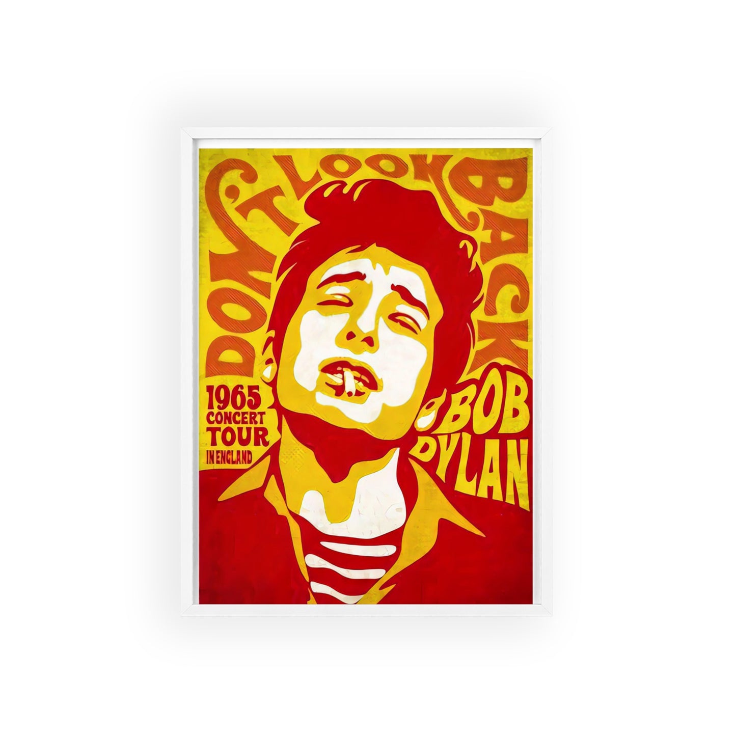 Bob Dylan Poster with Wooden Frame