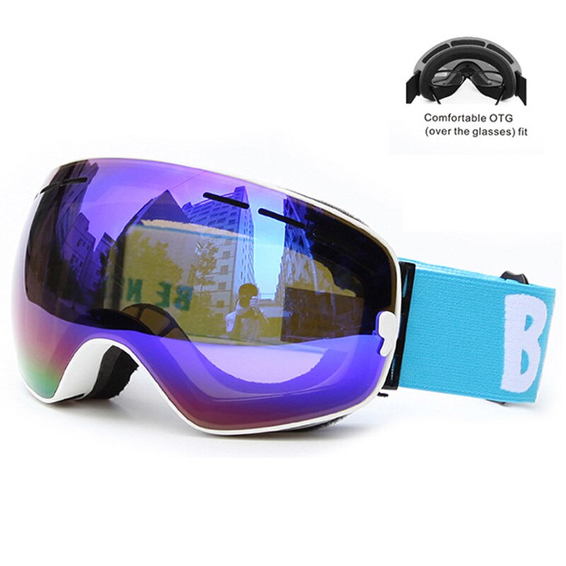 Winter Ski Goggles Double Layers Outdoor UV Protection Anti-fog Big Ski Mask Glasses Skiing Men Women Snow Snowboard Goggles - Posterify