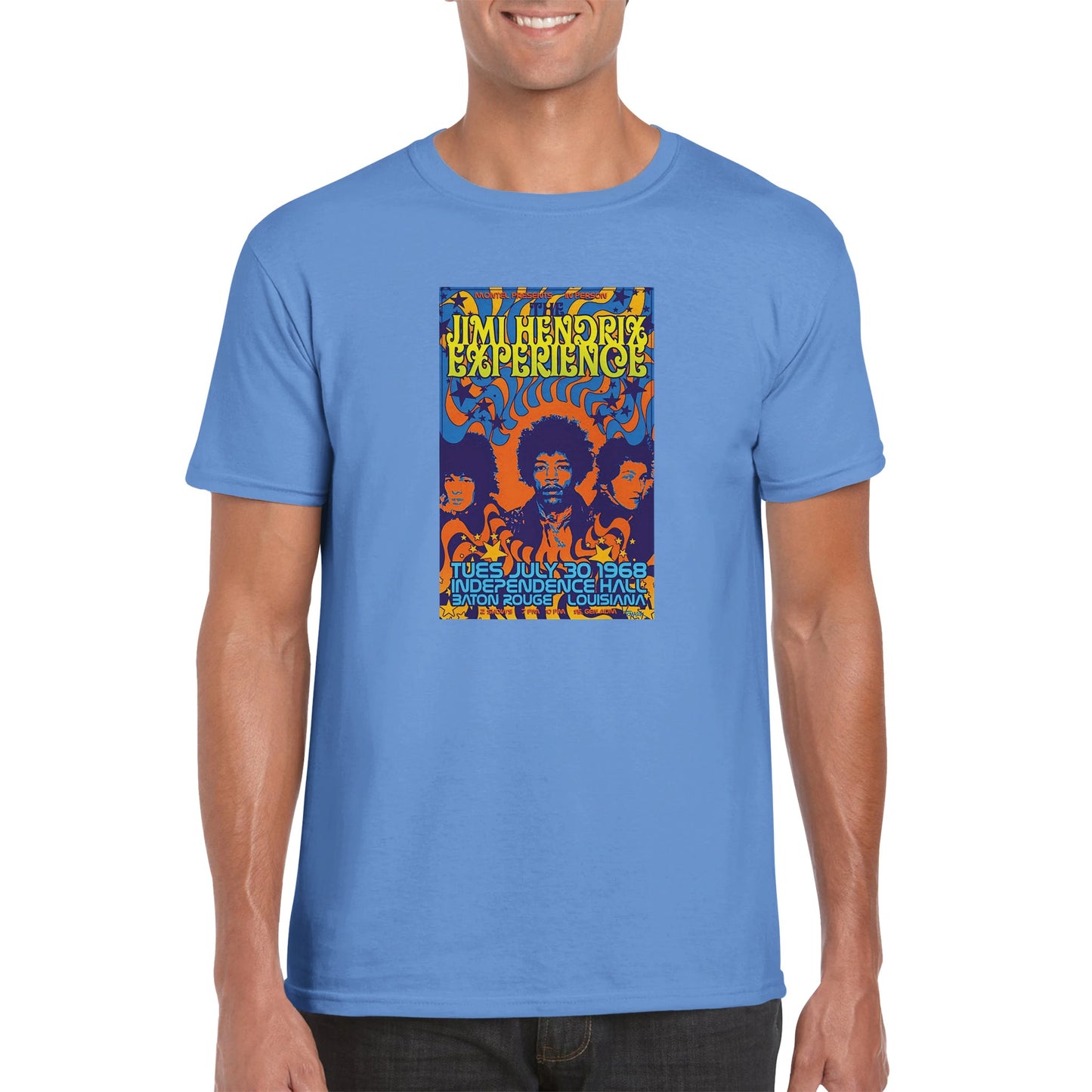 Jimi Hendrix Classic Unisex Crewneck T-shirt - Posterify