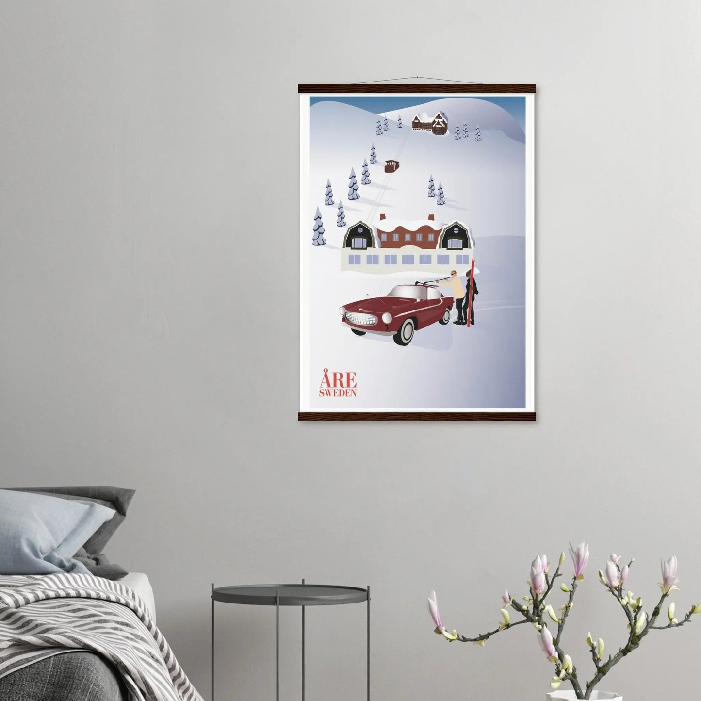 Åre, Sweden, Volvo P1800 by Posterify design, Premium Matte Paper Poster - Posterify