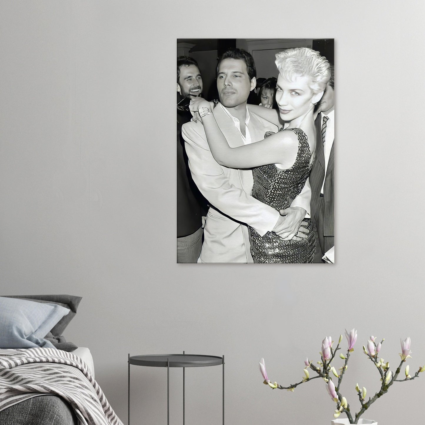 Poster Print of Freddie Mercury and Annie Lennox (public domain) on Premium Matte Paper - Posterify