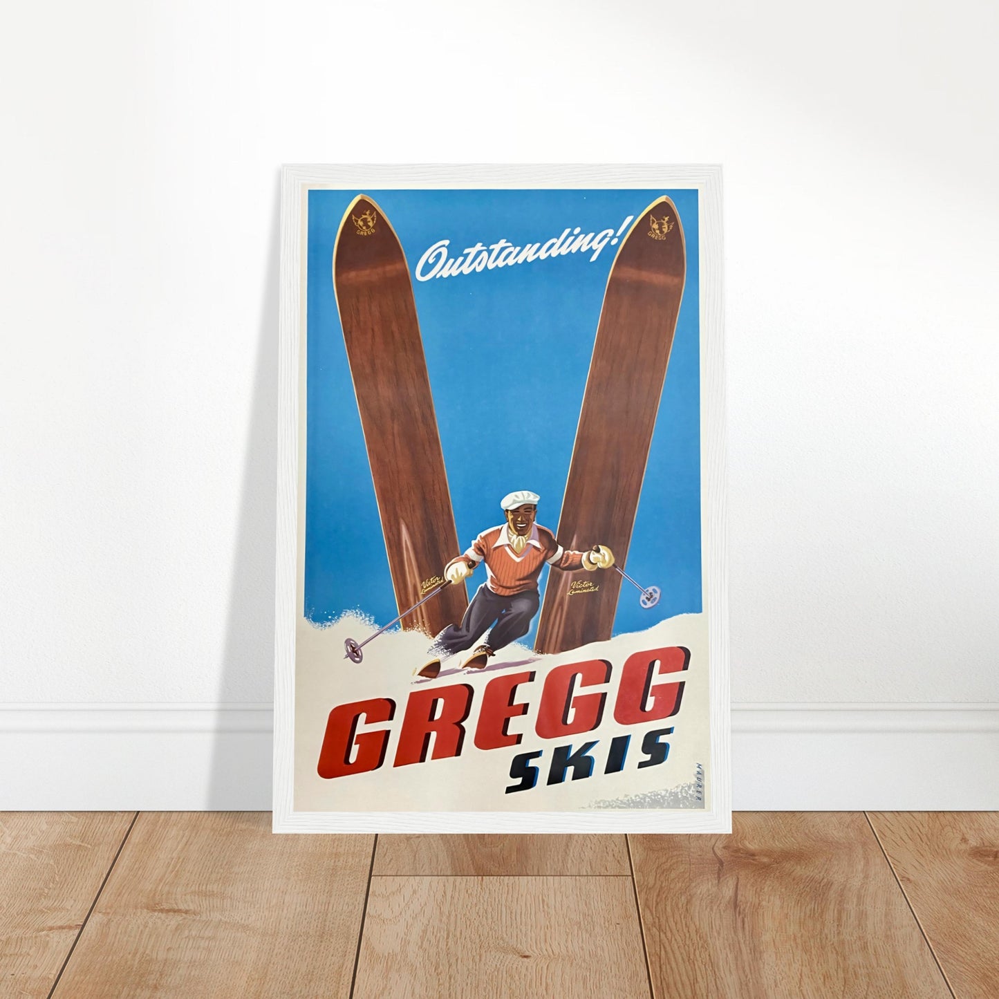 Skis Vintage Poster Reprint on Premium Matte Paper - Posterify