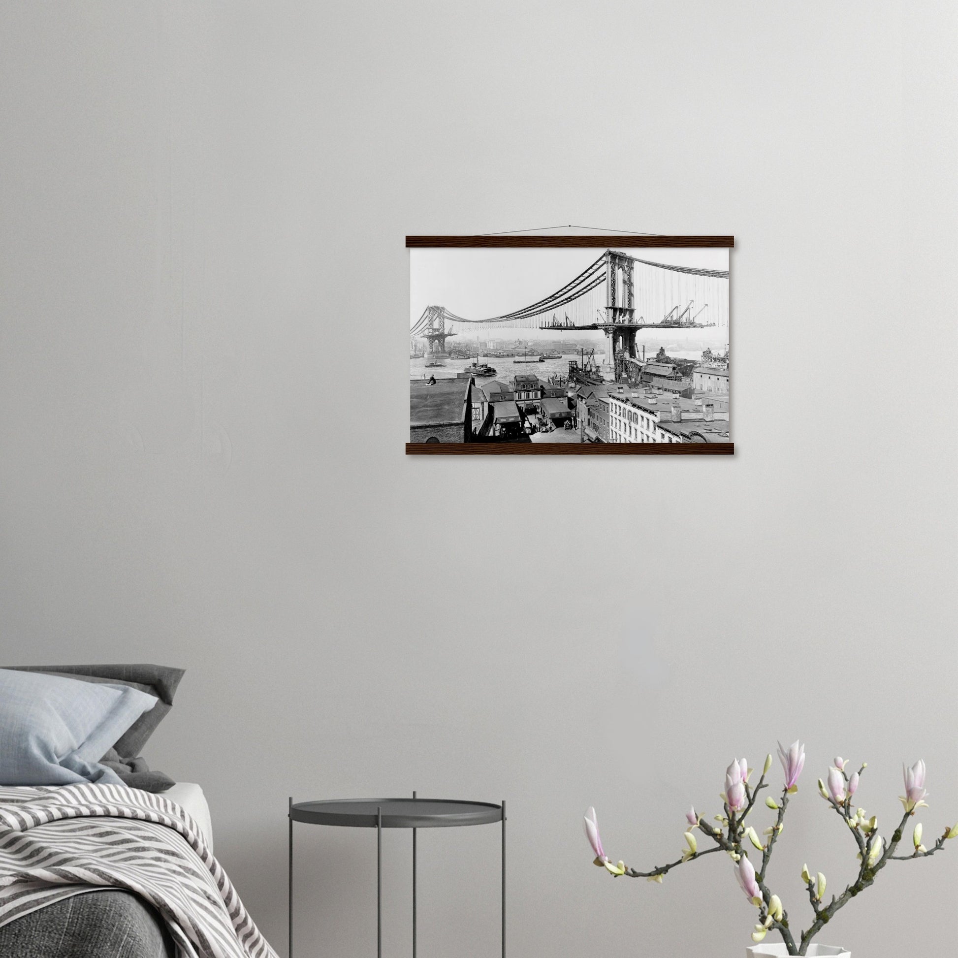 Manhattan Bridge Construction 1909 - Posterify