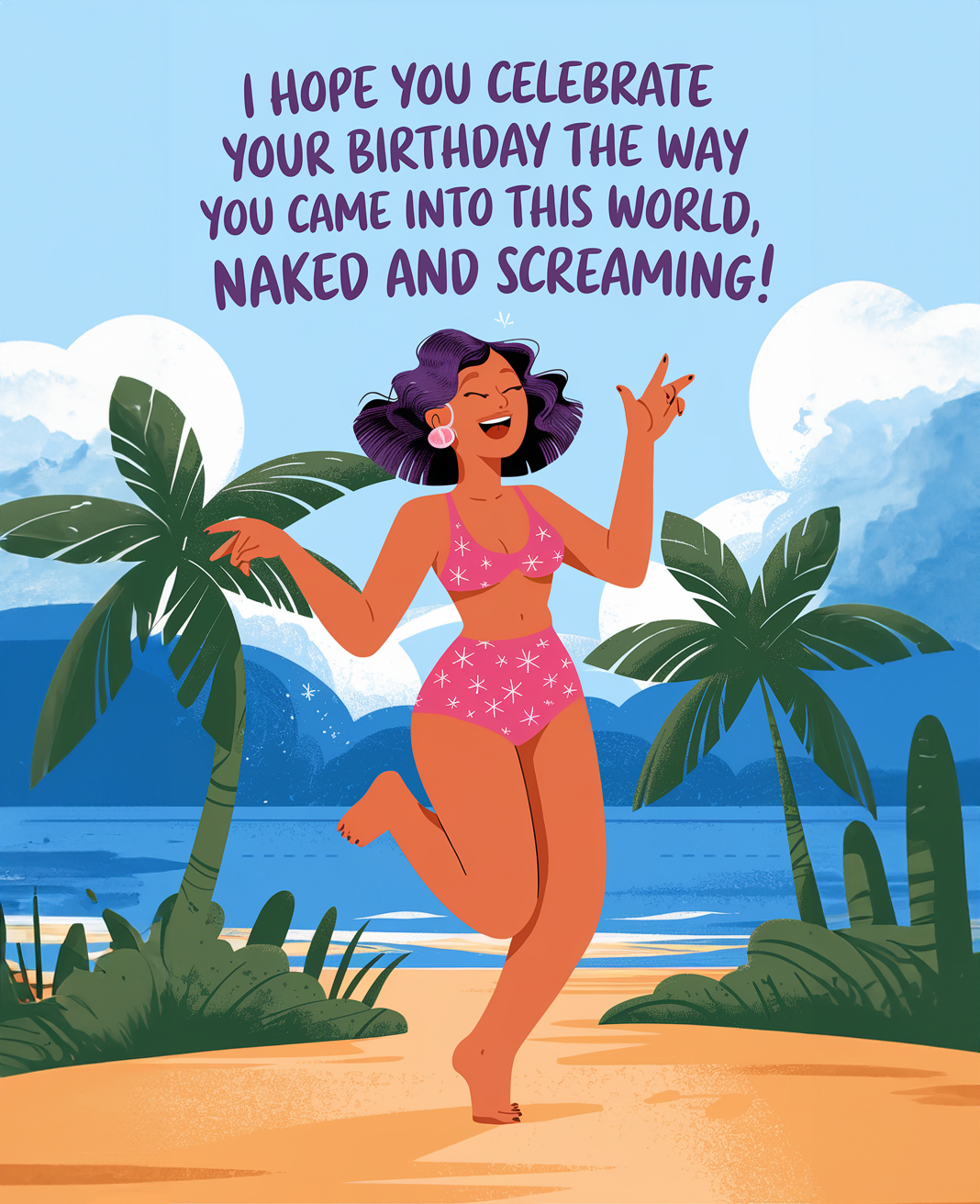 Funny Birthday Greeting Card.