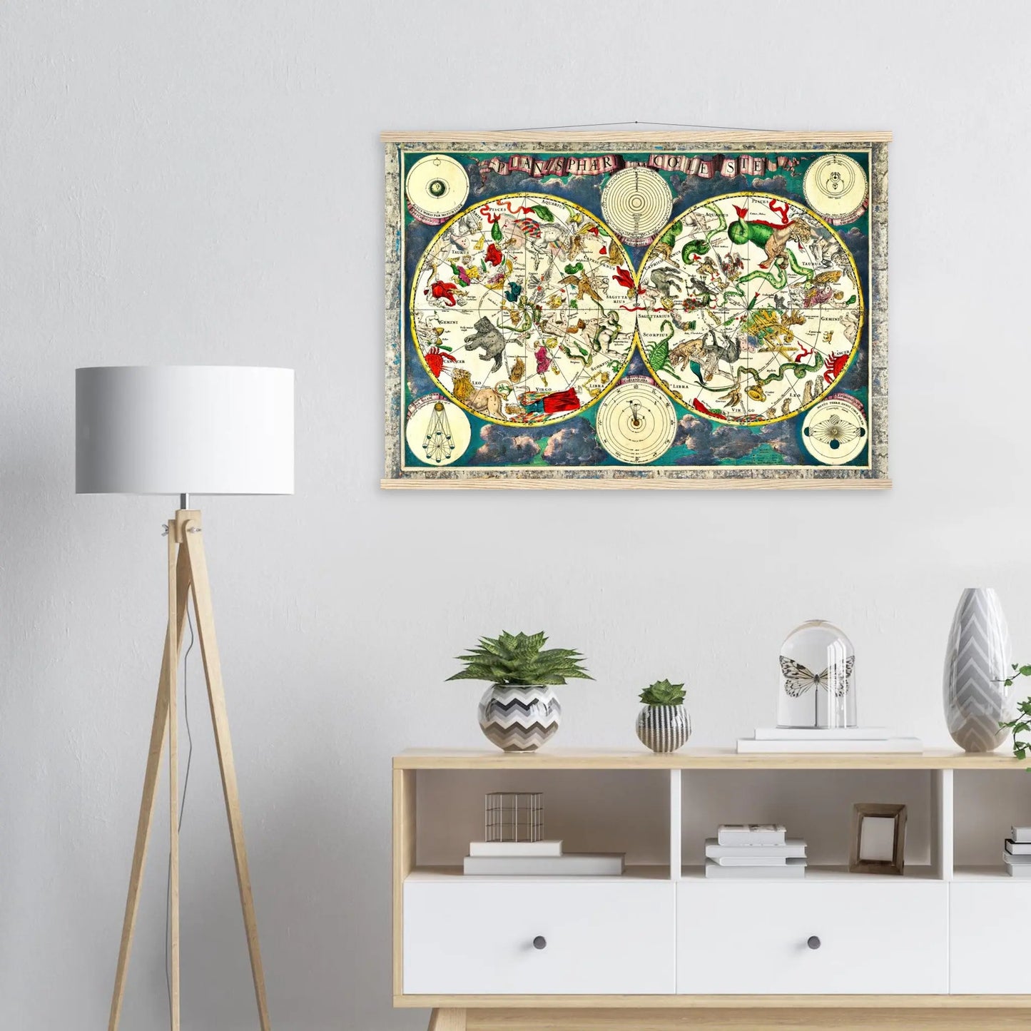 A celestial map by the Dutch cartographer Frederik de Wit, anno 1670, Poster reprint on premium paper - Posterify