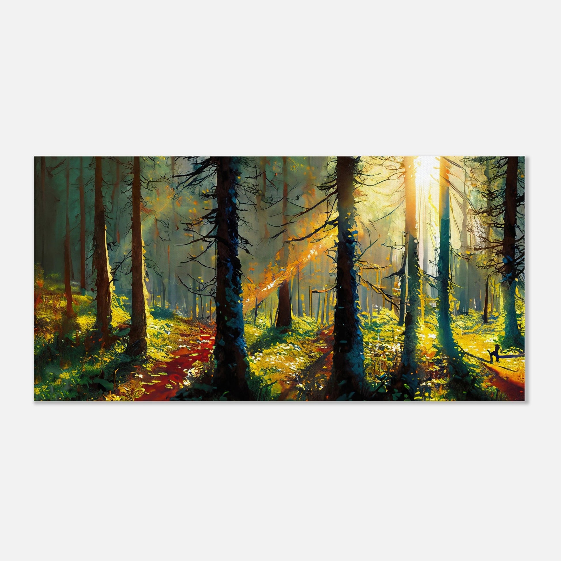 Summer forest #2 on canvas print abstract art By Posterify design 50X100cm - Posterify