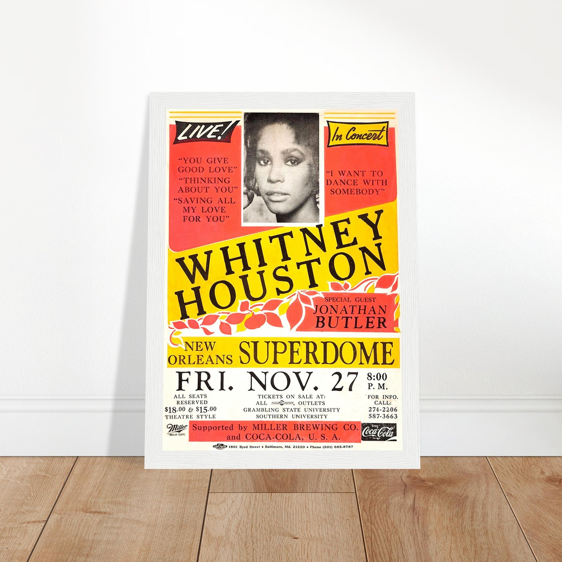 Whitney Houston Vintage Poster Reprint on Premium Matte Paper - Posterify