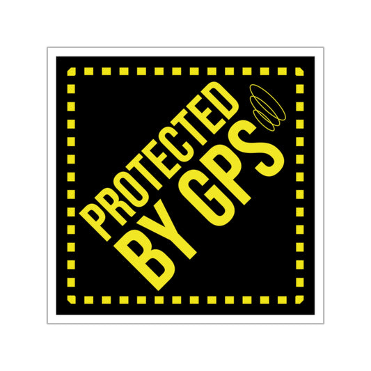 Free Shipping: Protected By GPS Vinyl Sticker (Theft preventing sticker for bicycle, car & gadgets) - Posterify