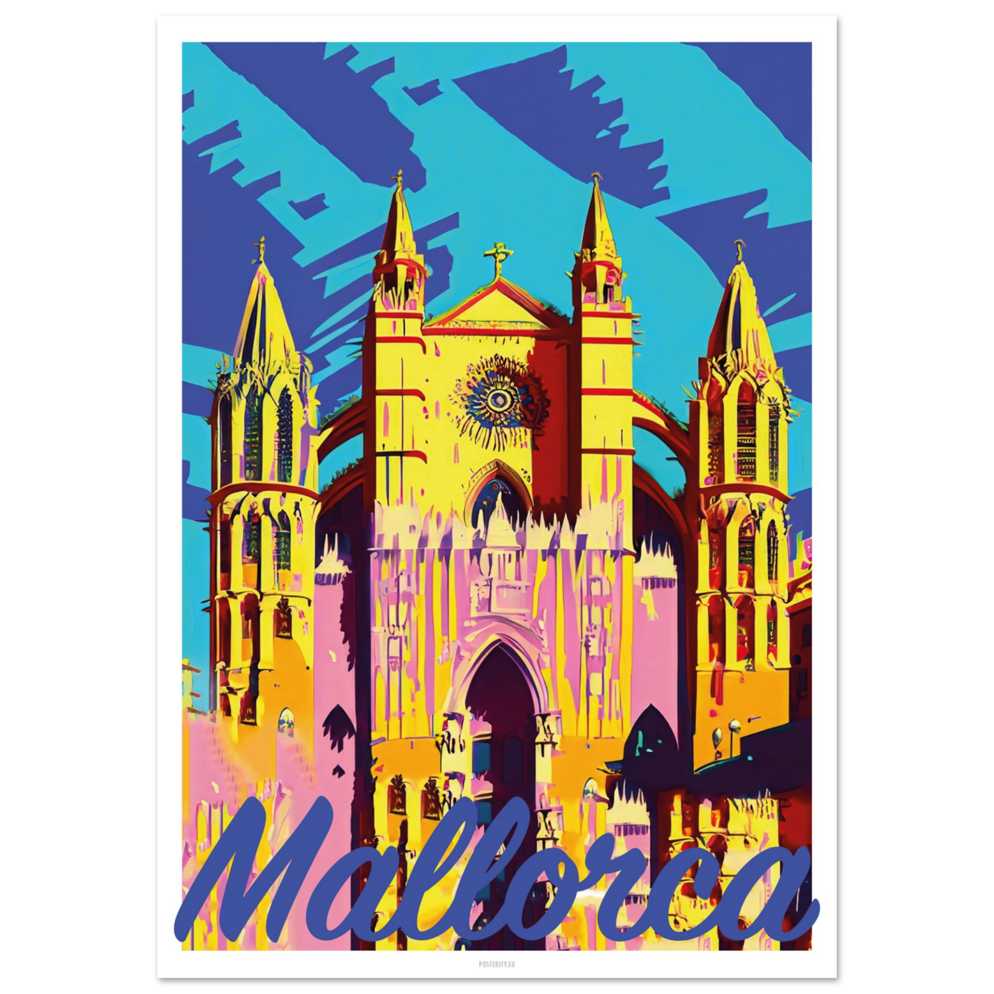 Mallorca Pop Art by Posterify Design on Premium Matte Paper - Posterify