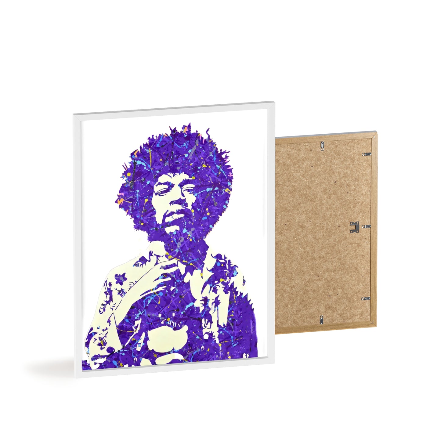 Jimi Hendrix Poster with Wooden Frame