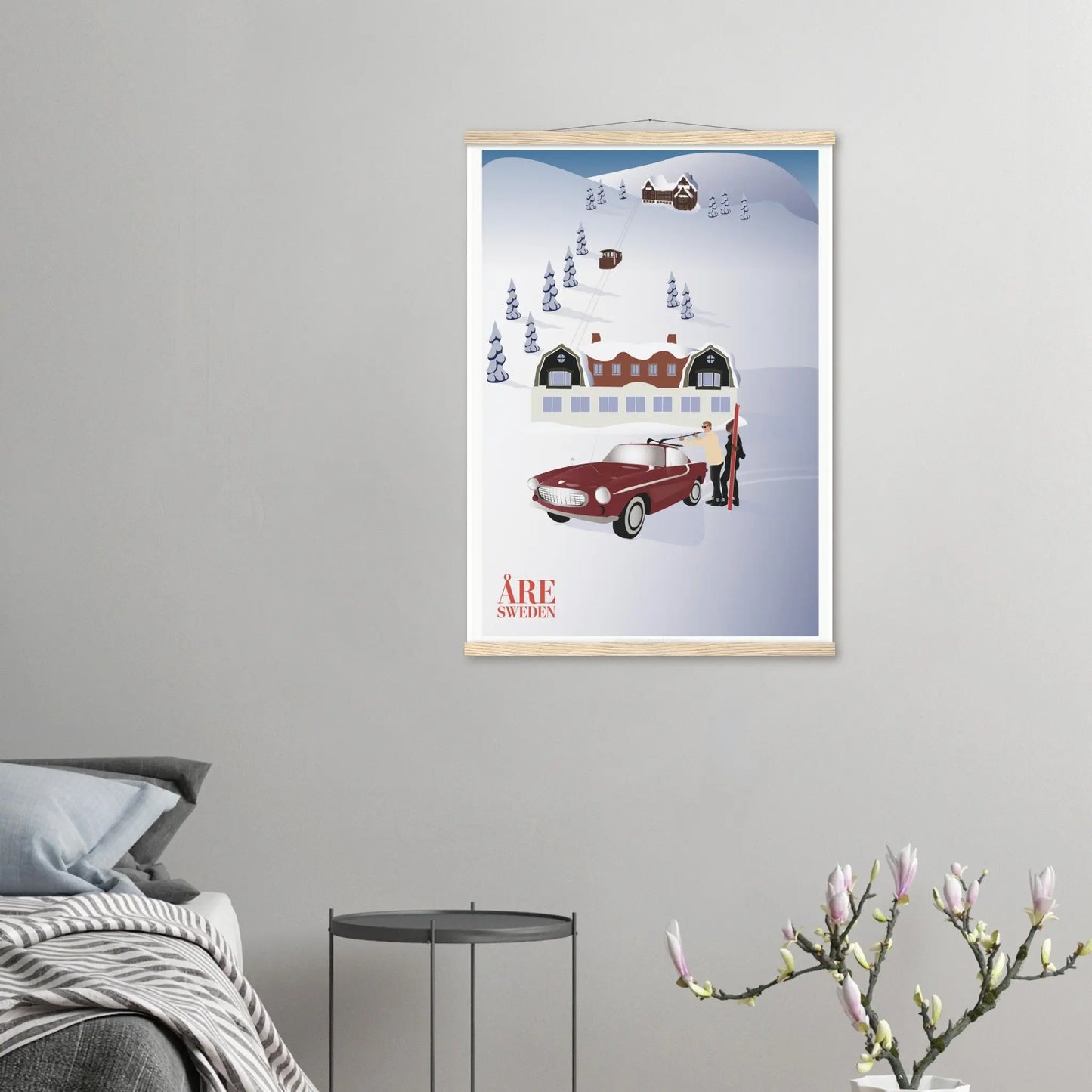 Åre, Sweden, Volvo P1800 by Posterify design, Premium Matte Paper Poster - Posterify