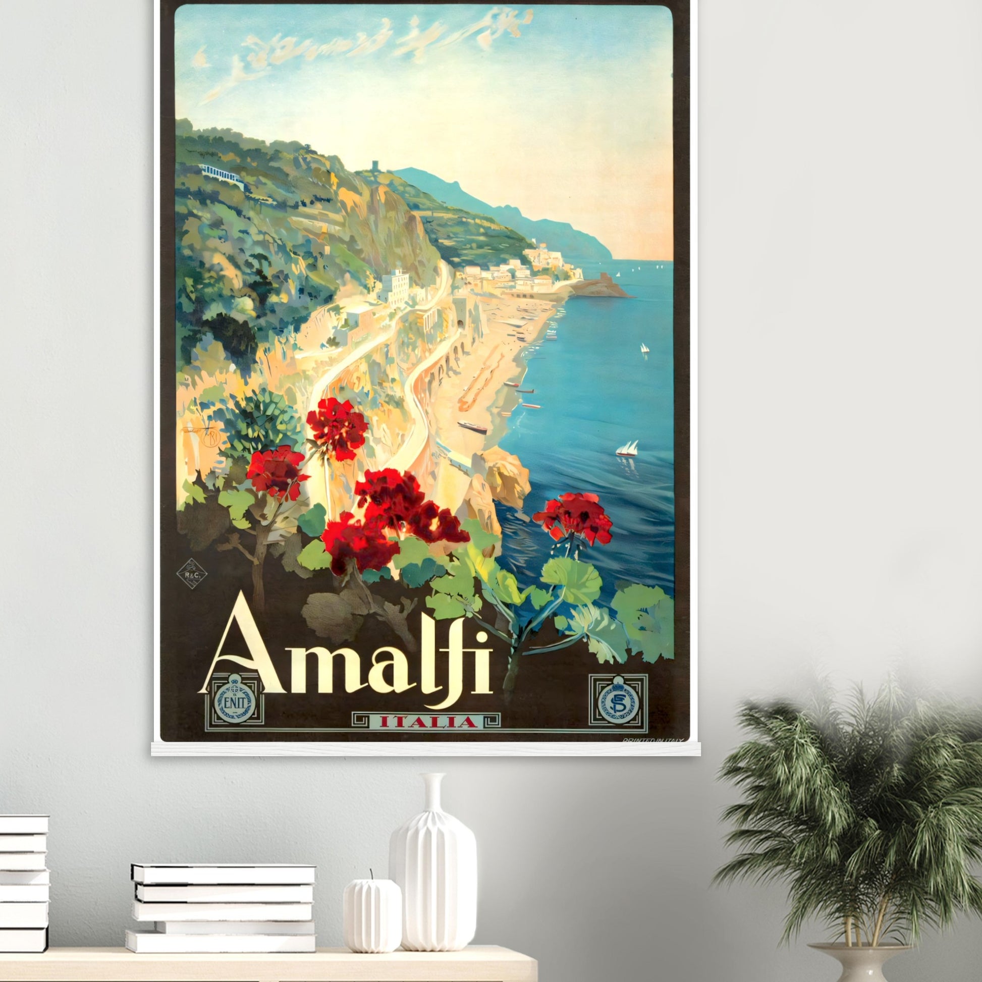 Amalfi Vintage Poster Reprint on premium Matte paper - Posterify
