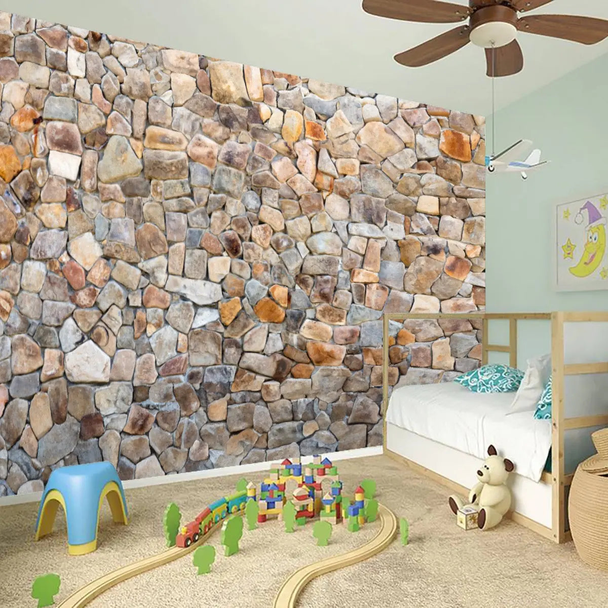 Natural Stone Wall, Wallpaper Sticker - Image #1