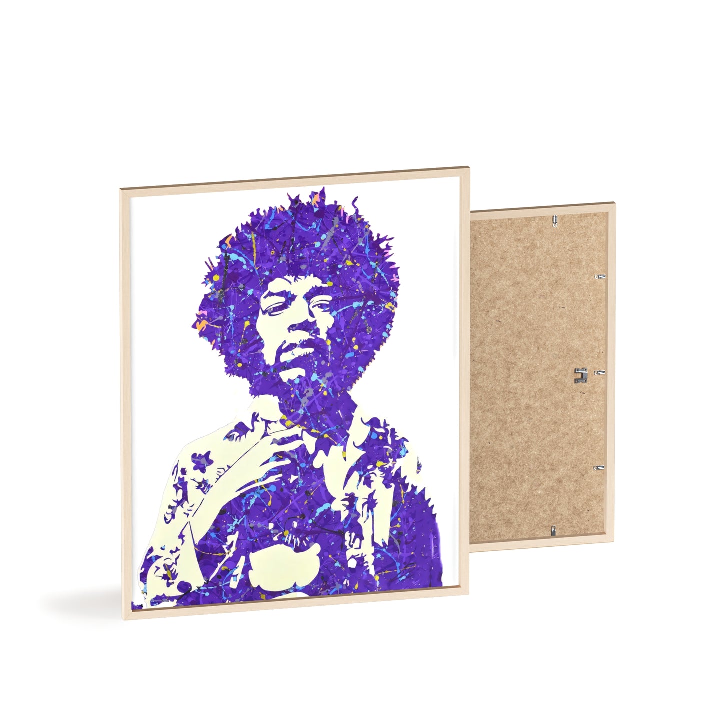 Jimi Hendrix Poster with Wooden Frame