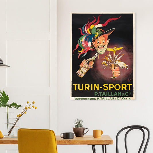 Turin Vintage Poster Reprint on Premium Matte Paper