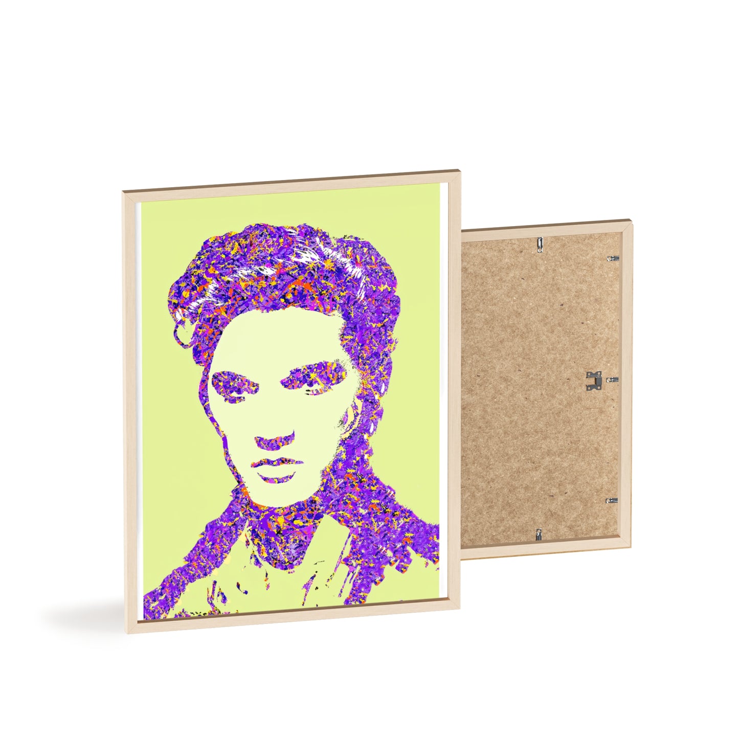 Elvis Poster with Wooden Frame