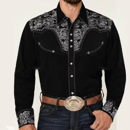 Hillside Cowboy style Shirt Vintage Mens Shirt - Posterify