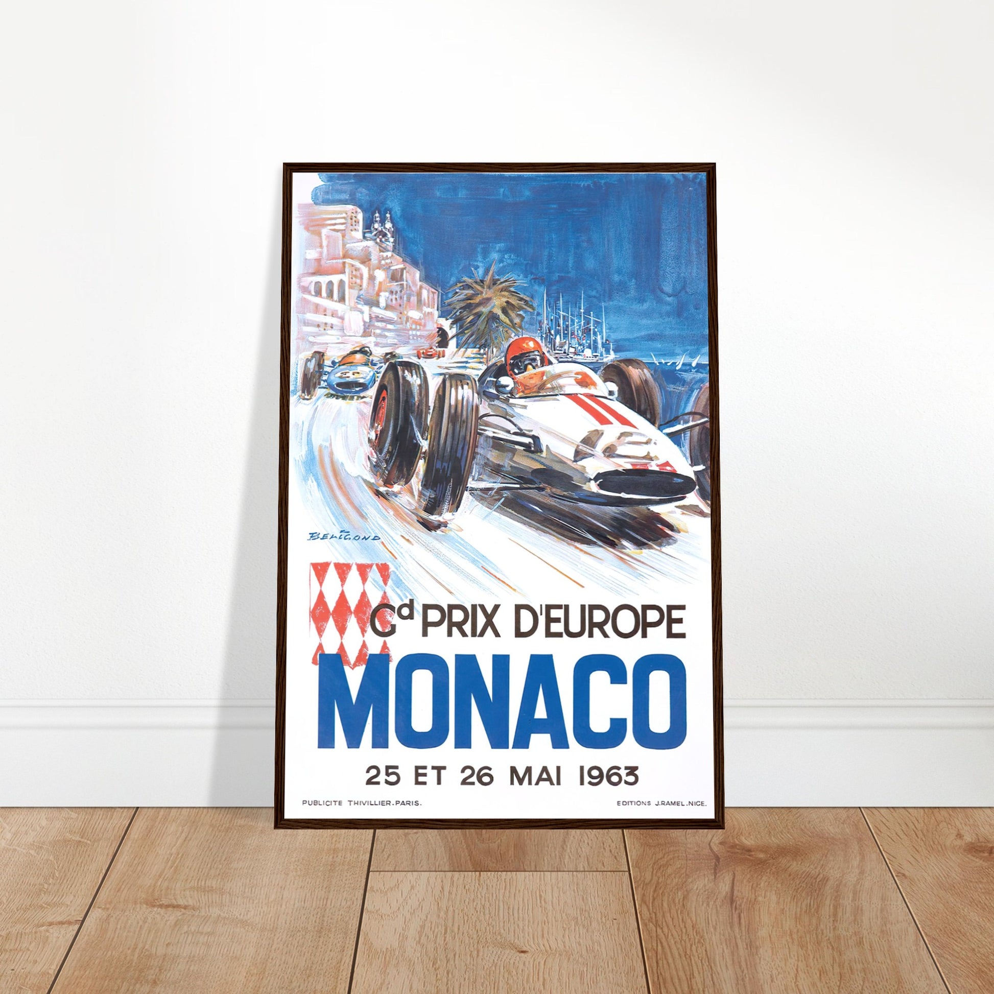 Monaco Grand Prix Vintage Poster Reprint on Premium Matte Paper - Posterify