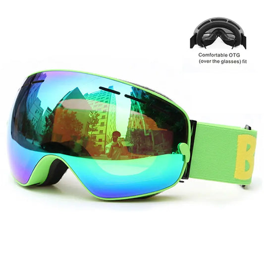 Winter Ski Goggles Double Layers Outdoor UV Protection Anti-fog Big Ski Mask Glasses Skiing Men Women Snow Snowboard Goggles - Posterify