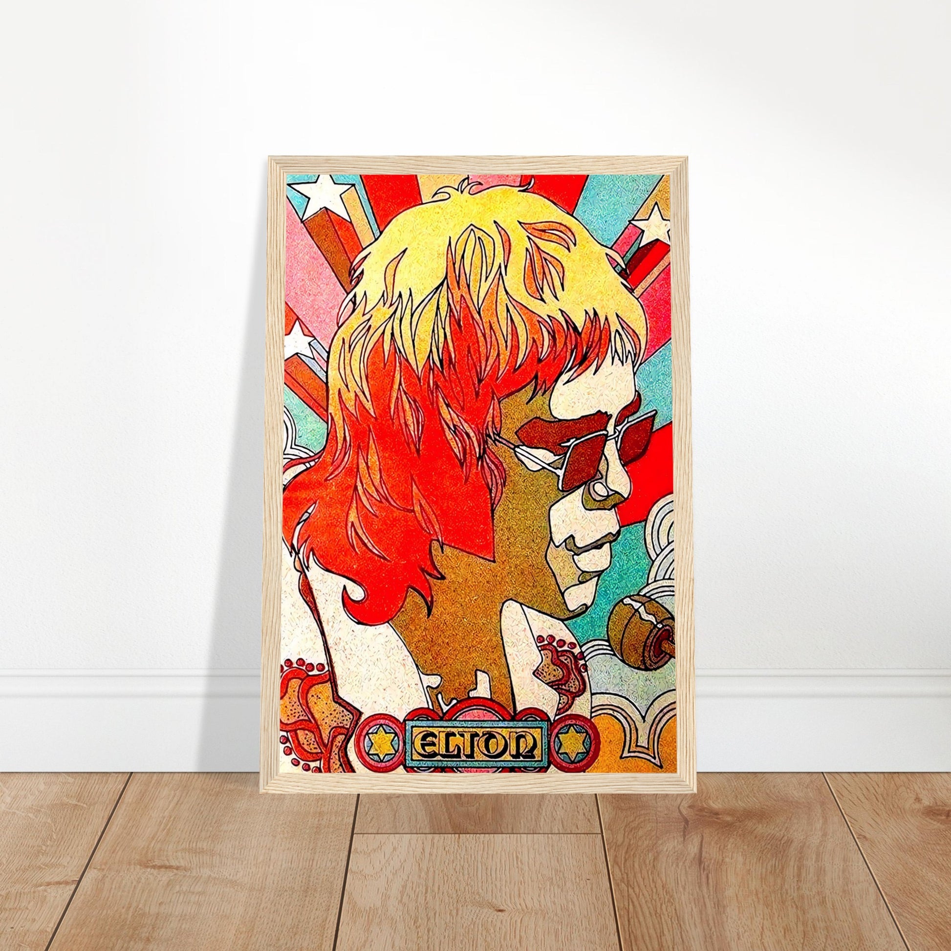 Elton John Vintage Poster Reprint on Premium Matte Paper - Posterify