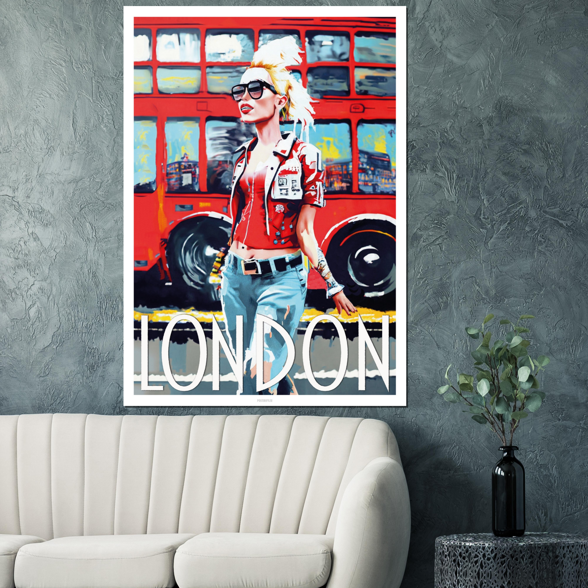 London Punk Poster by Posterity design on Premium Matte Paper - Posterify