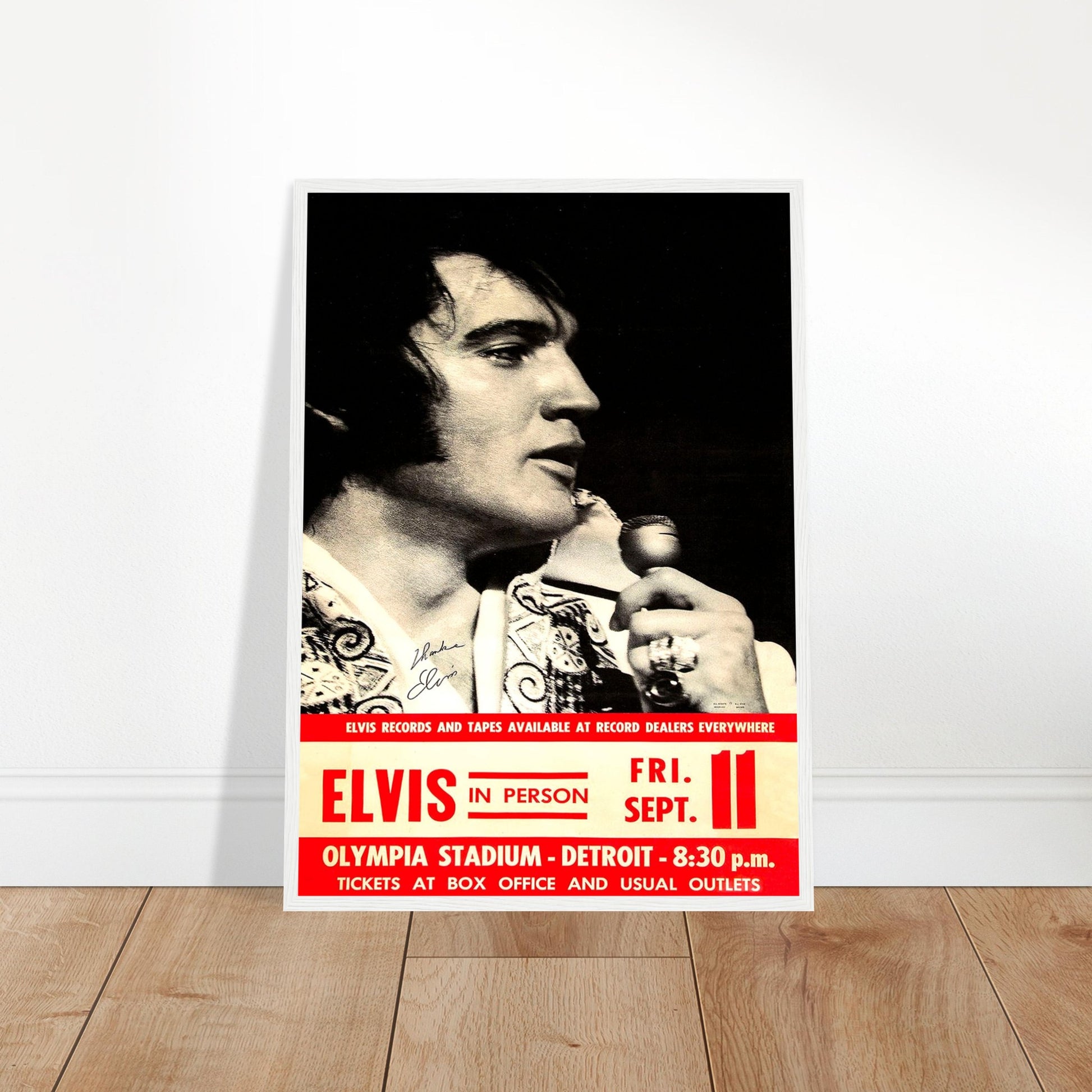 Elvis Signed Vintage Poster Reprint on Premium Matte Paper - Posterify