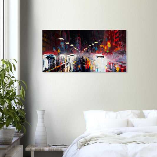 Canvas print city of New York Abstract art by Posterify Design 50X100cm