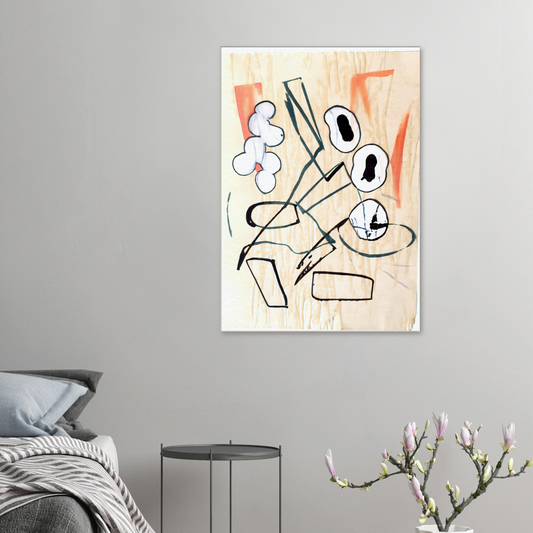 Canvas Print, abstract painting on rice paper by posterify design. - Posterify