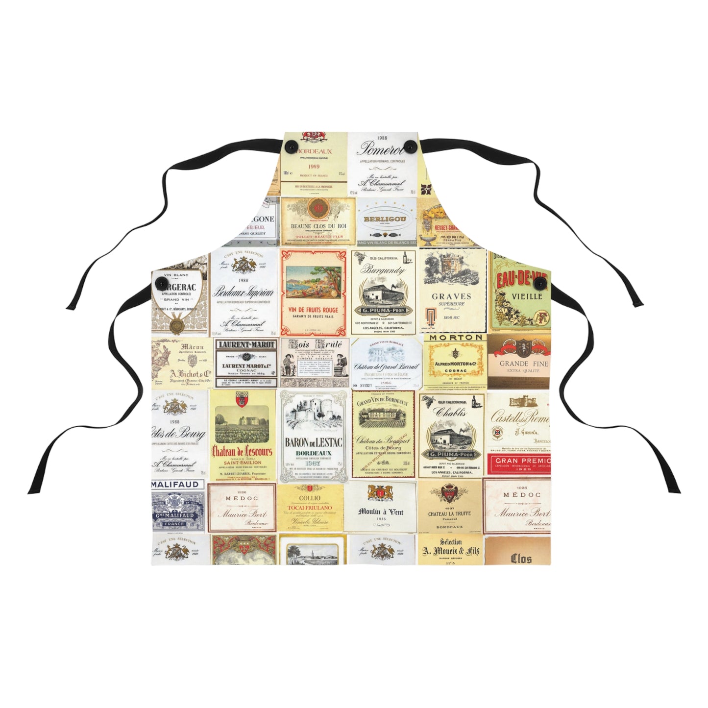 Apron Vintage Wine Label Collage