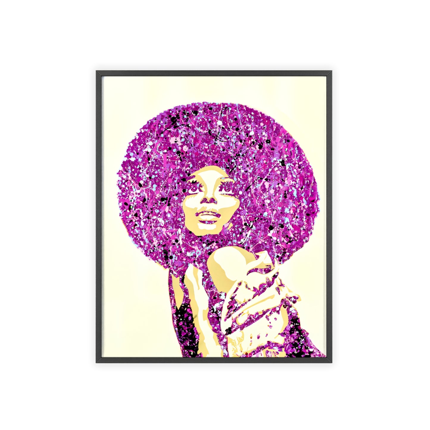 Diana Ross Poster with Wooden Frame