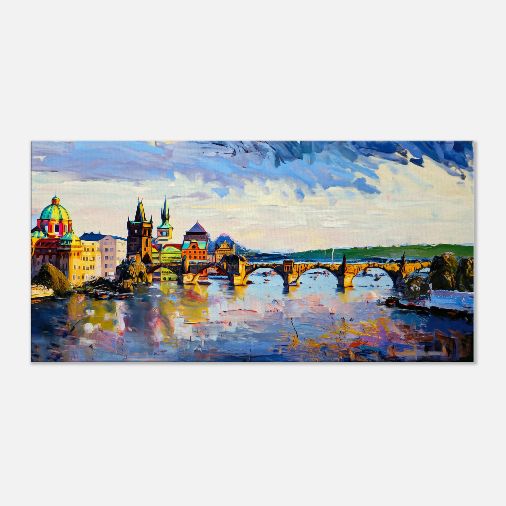 Canvas Print Abstract Prague by Posterify Design 50X100cm - Posterify