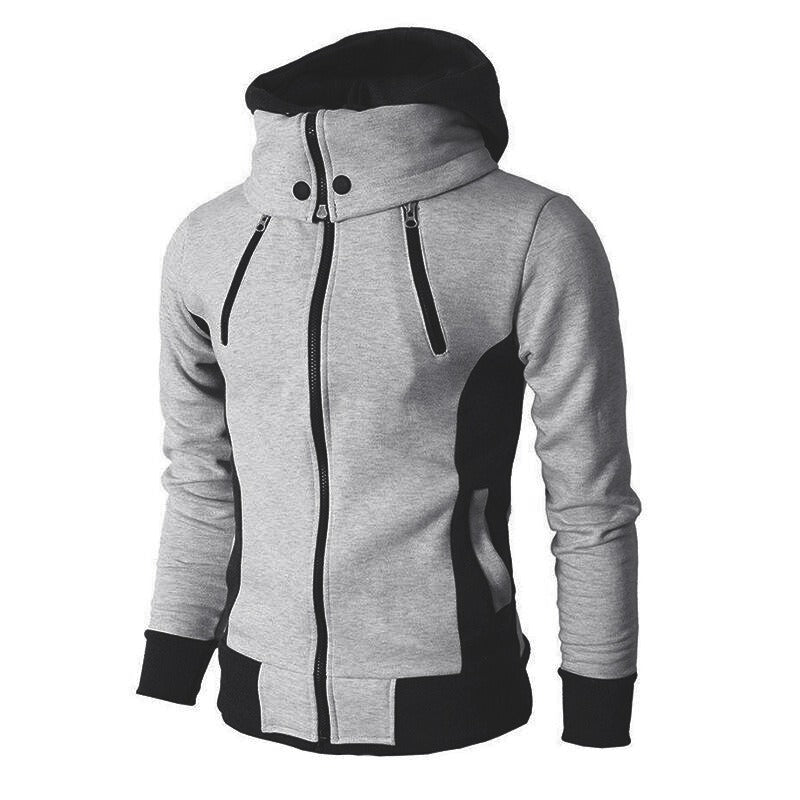 Hillside Men's Hooded Zippered Sweater Casual Autumn Winter Jacket Sports Outdoor Men's Coat - Posterify