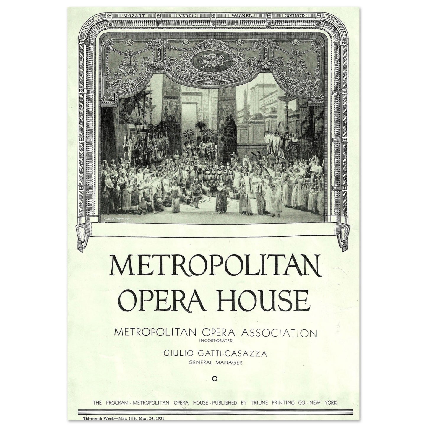 Metropolitan Opera House 1935 Original reprint Poster on Premium Matte Paper - Posterify
