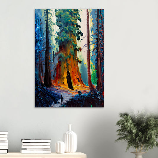 Canvas Print Sequoia forest Abstract art by Posterify Design