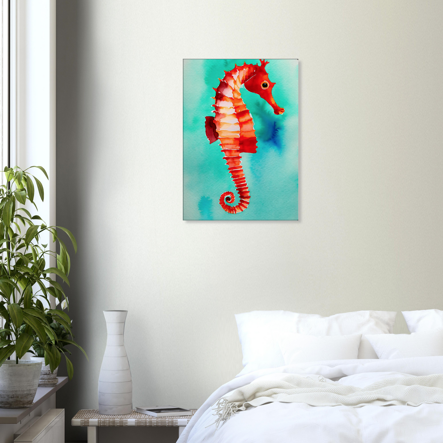 Sea Horse #2 Water Color Canvas Print by Posterify Design - Posterify