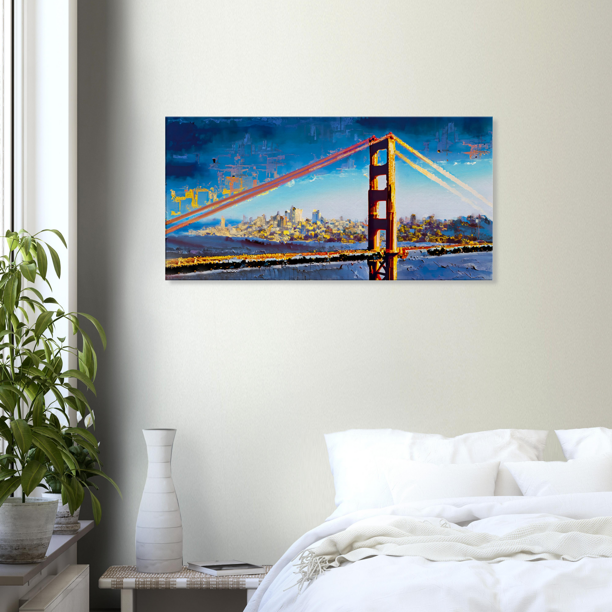 Canvas Print Abstract San Fransisco by Posterify Design 50X100cm - Posterify