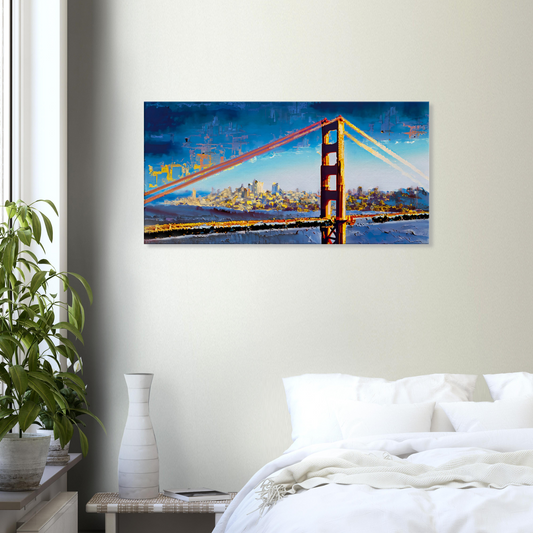 Canvas Print Abstract San Fransisco by Posterify Design 50X100cm