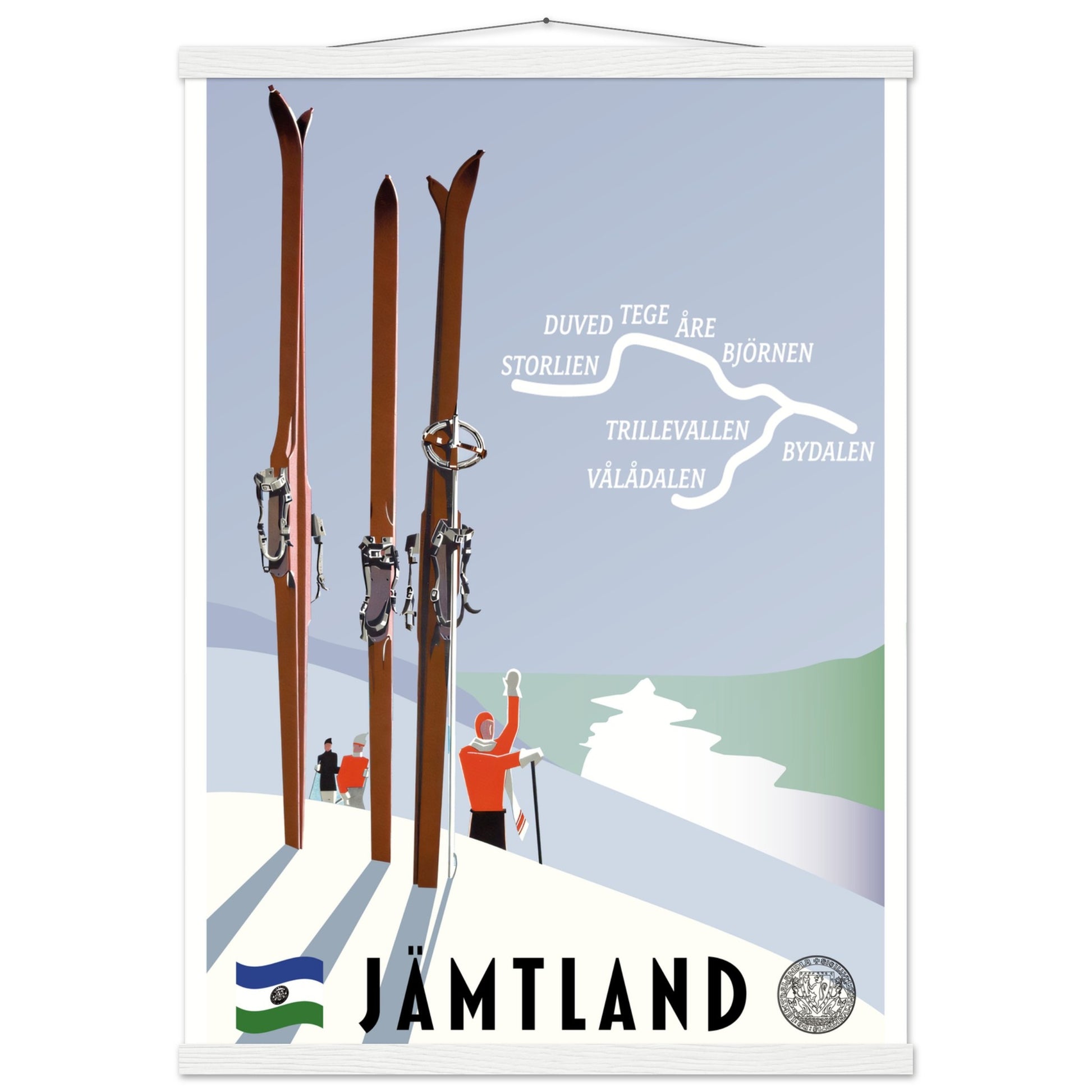 Vintage poster 'Jämtland' Sweden on Premium Matte Paper by Posterify Design - Posterify