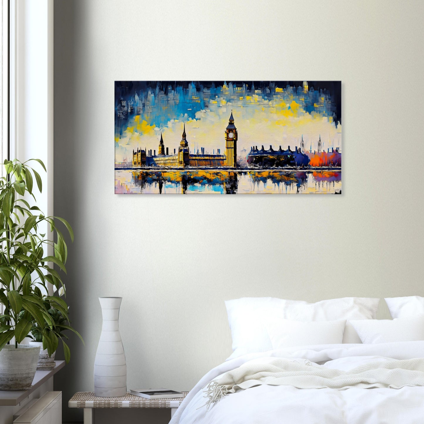 Canvas print city of London #2 Abstract art by Posterify Design 50X100cm - Posterify