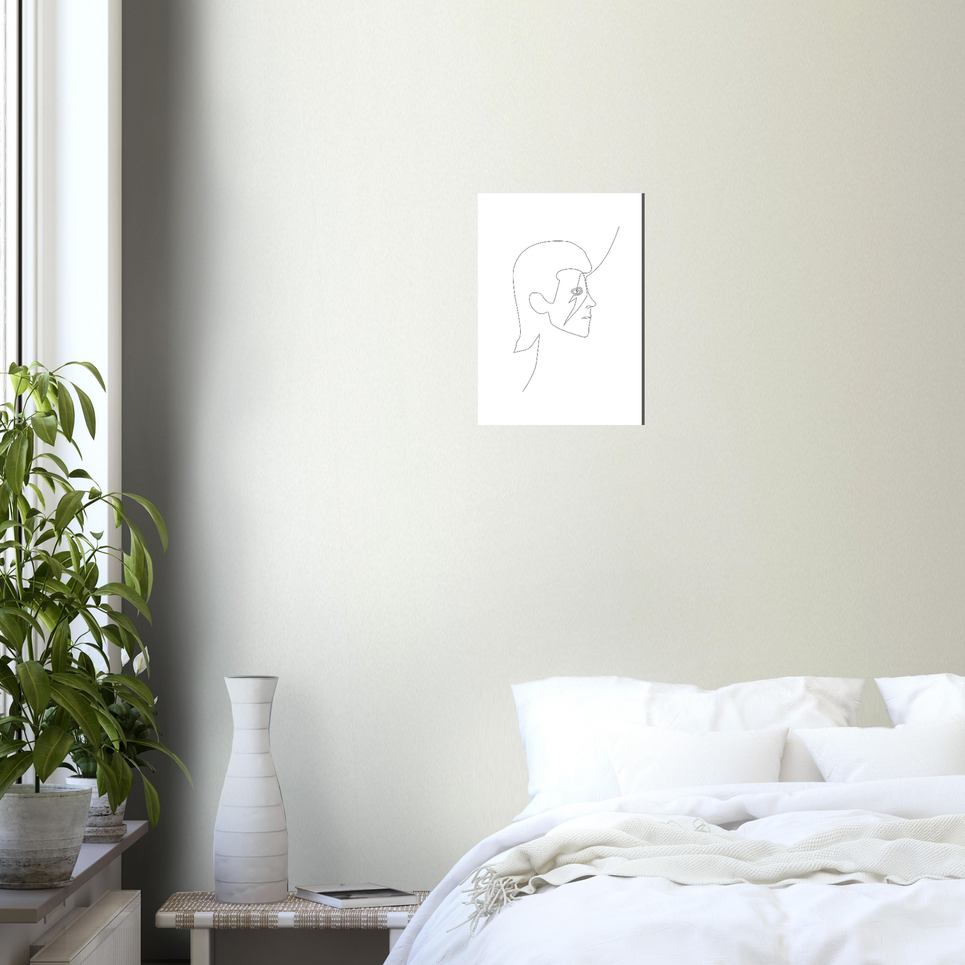 One Line Ziggy Stardust Poster by Posterify Design on Premium Matte Paper - Posterify