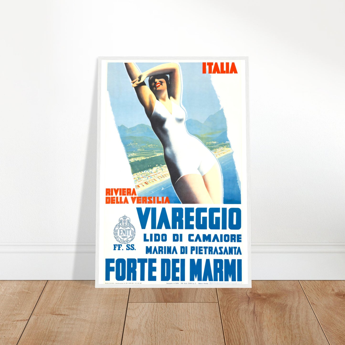 Viareggio Vintage Poster Reprint on Premium matte paper - Posterify