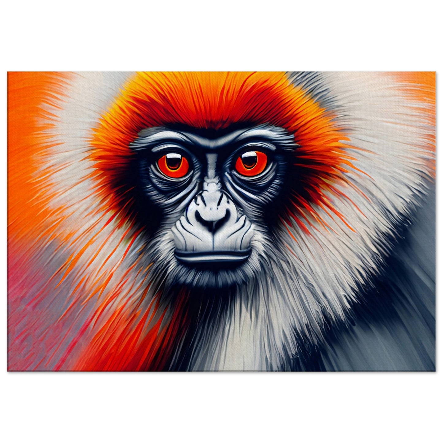 Canvas print oil painting of Gibbon by Posterify Design