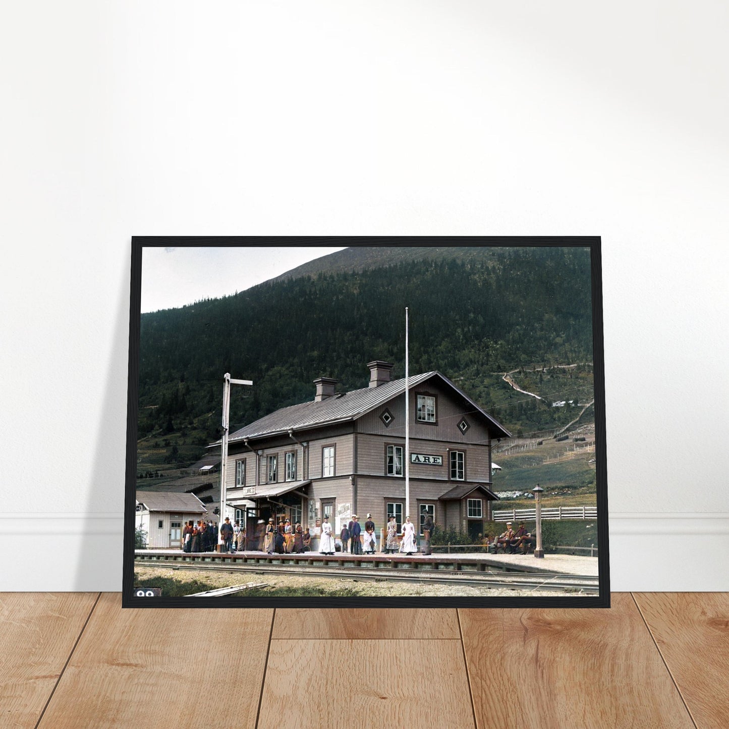 Åre Station, Sweden, Colorized B/W Photo from 1920th Wall Art - Posterify