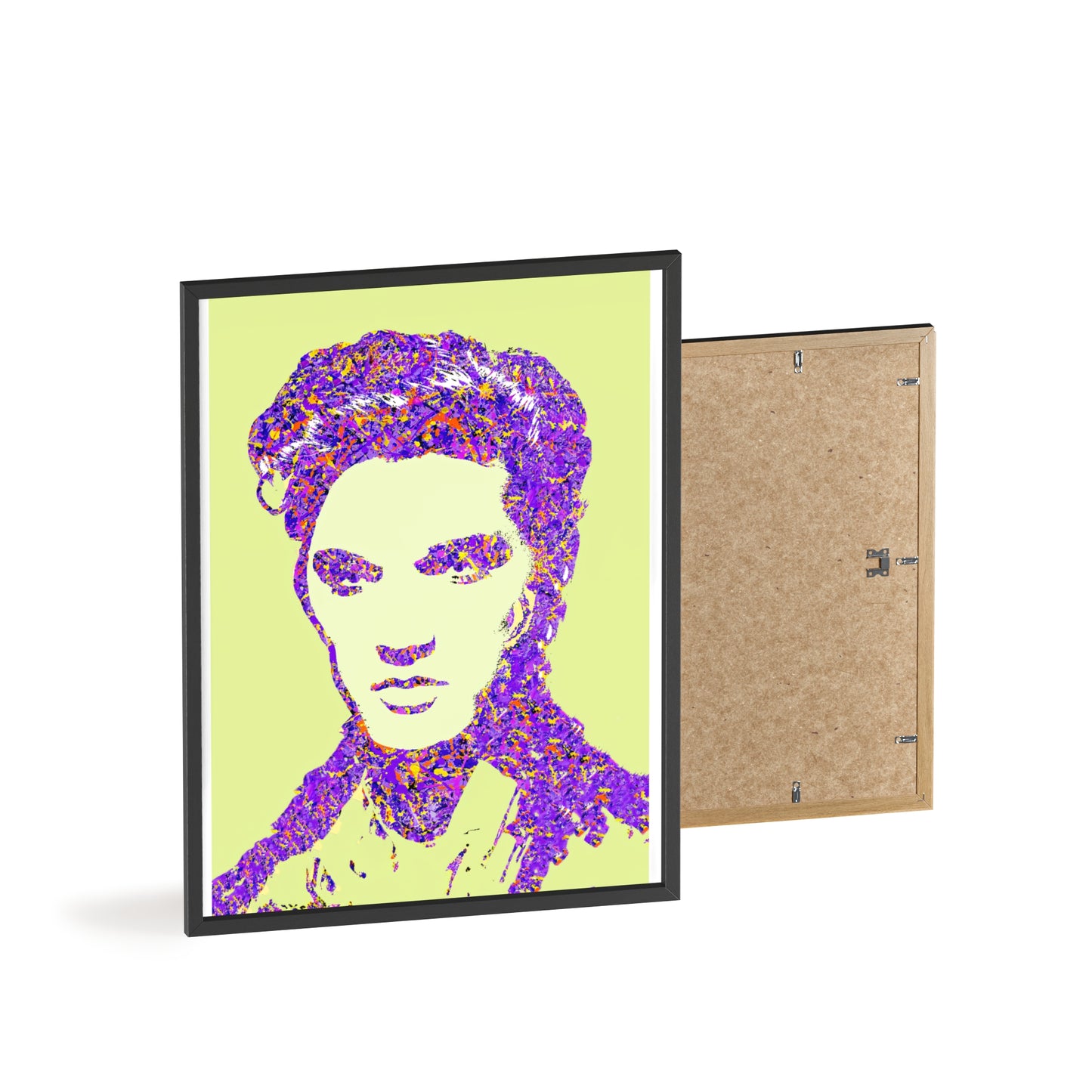 Elvis Poster with Wooden Frame