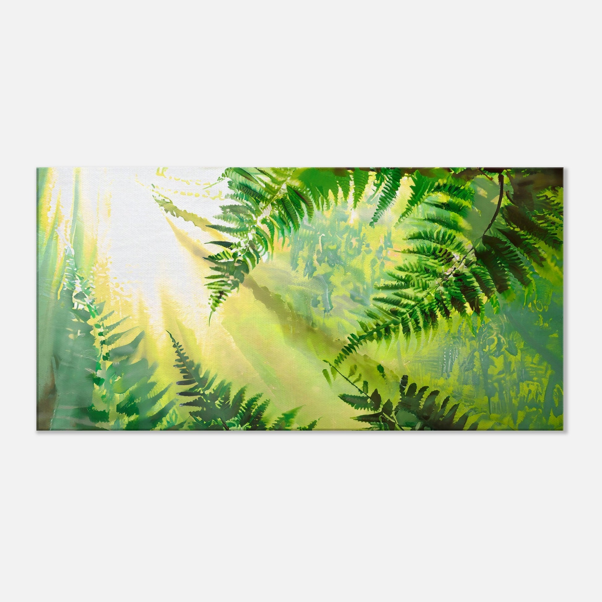 Canvas Print abstract painting of fern #2 by Posterify Design 50X100cm - Posterify
