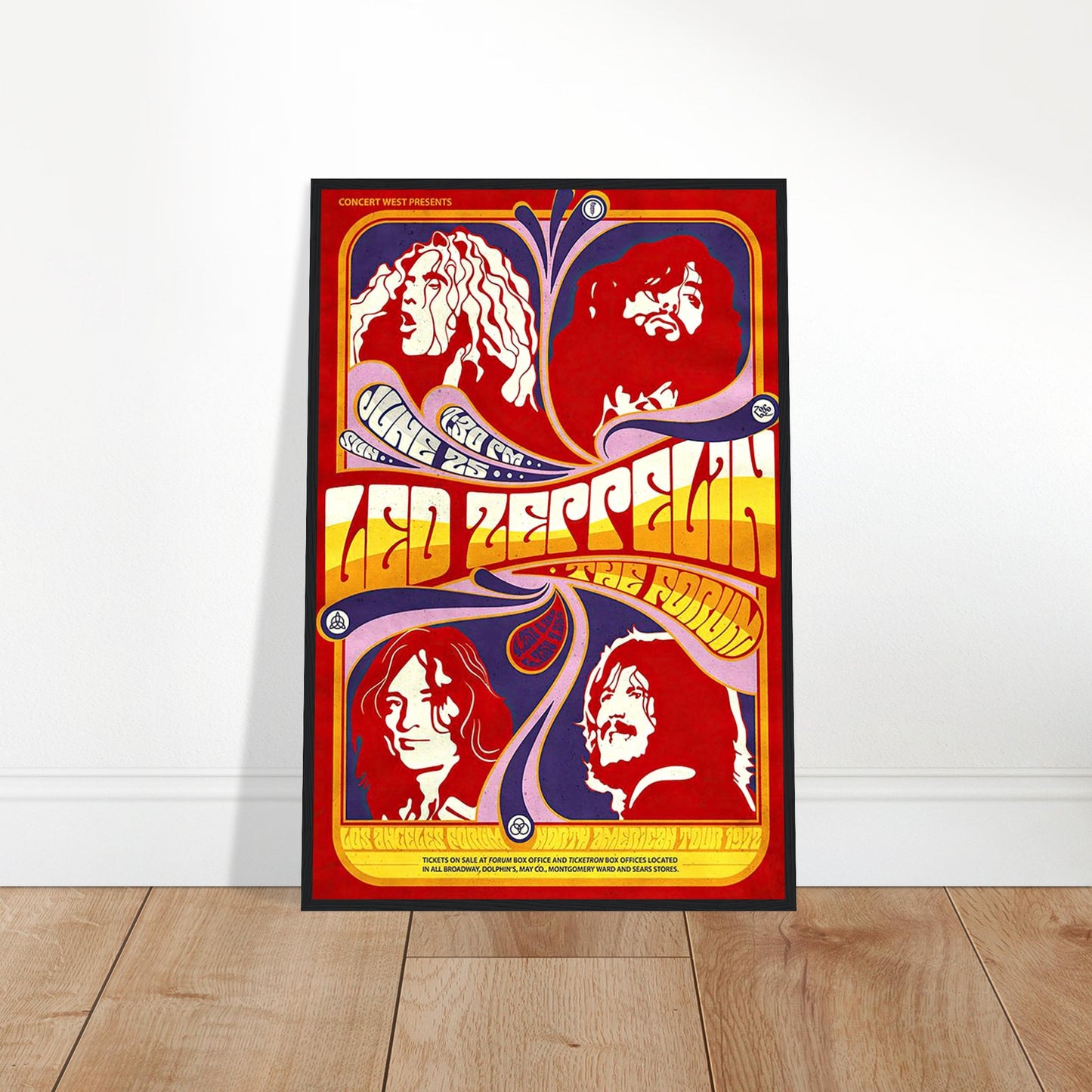 Led Zeppelin Vintage Poster Reprint on Premium Matte Paper - Posterify
