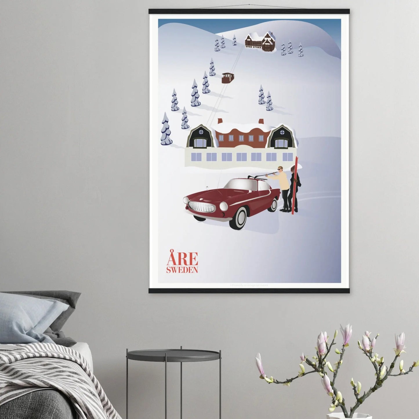 Åre, Sweden, Volvo P1800 by Posterify design, Premium Matte Paper Poster - Posterify