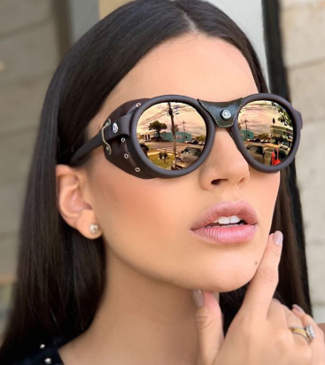 Hillside Steam Punk Oval Windproof Goggle Sunglasses Men Women Fashion Shades UV400 Vintage Glasses - Posterify